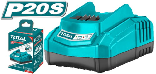 מטען לסוללה 20V ליתיום TOTAL מהיר - פטיש ומסמר