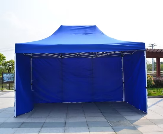 גזיבו 3x4.5 עם דפנות צד אטומות - סגירת חורף כחול - פטיש ומסמר