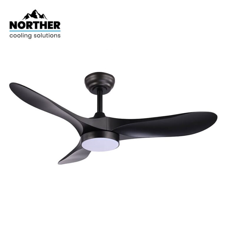 Norther מאוורר תקרה 42″ דגם YORK שחור | מנוע DC שקט