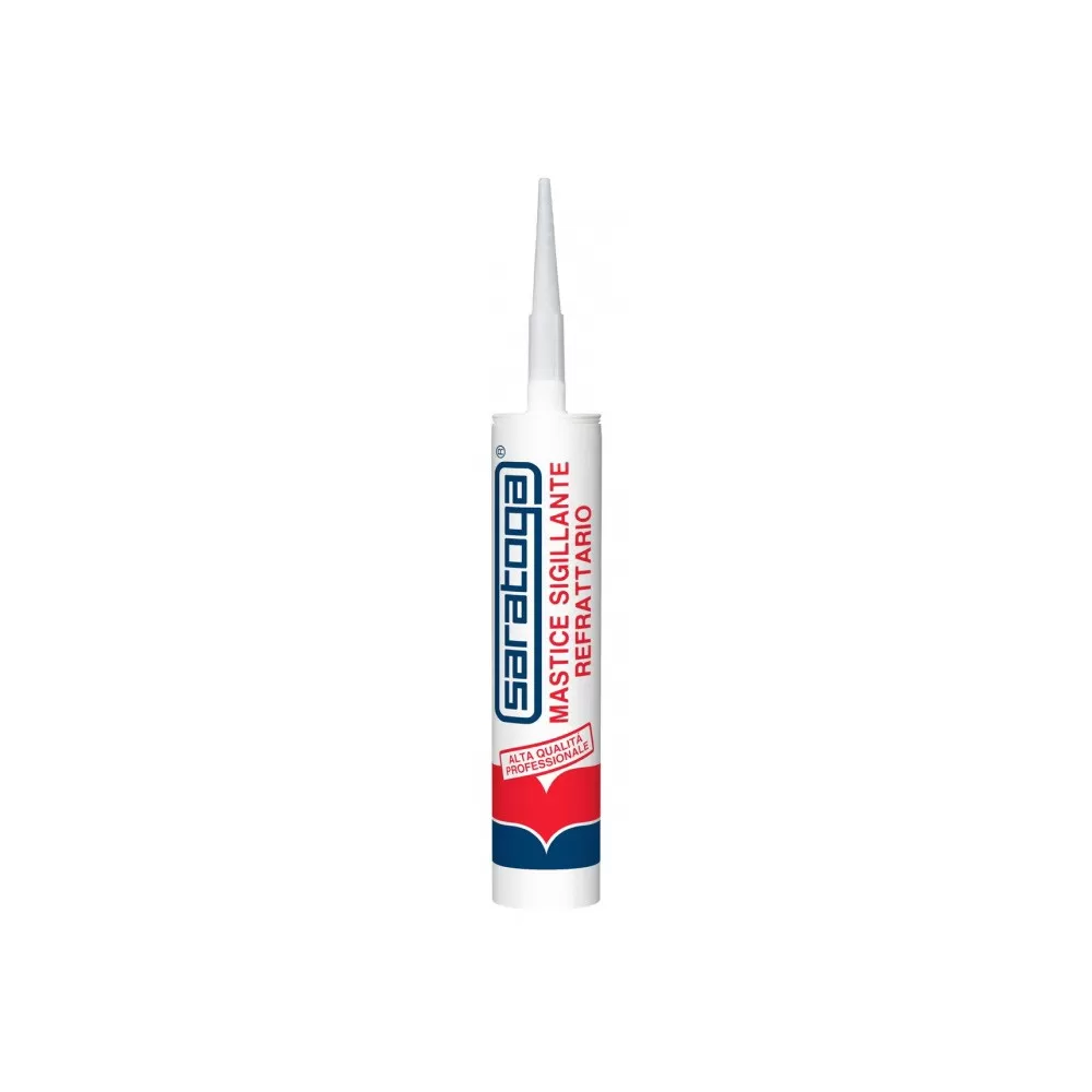 מסטיק איטום עמיד חום SARATOGA דגם 85.156.002 שחור 420 גרם - עמידות תרמית קיצונית עד 1200°C לתנורים ברביקיו קמינים וכבשנים