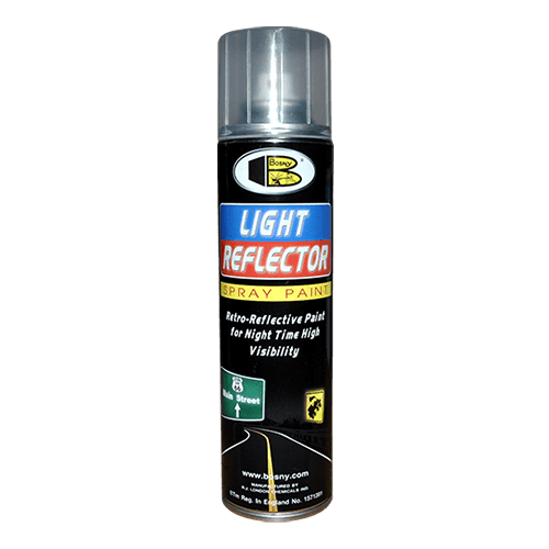 ספריי פולט אור רטרו-רפלקטיבי BOSNY B119 Light Reflector בנפח 200 מ"ל, מק"ט 8850747611302, לשיפור נראות ובטיחות בלילה עבור אופניים וציוד בטיחות