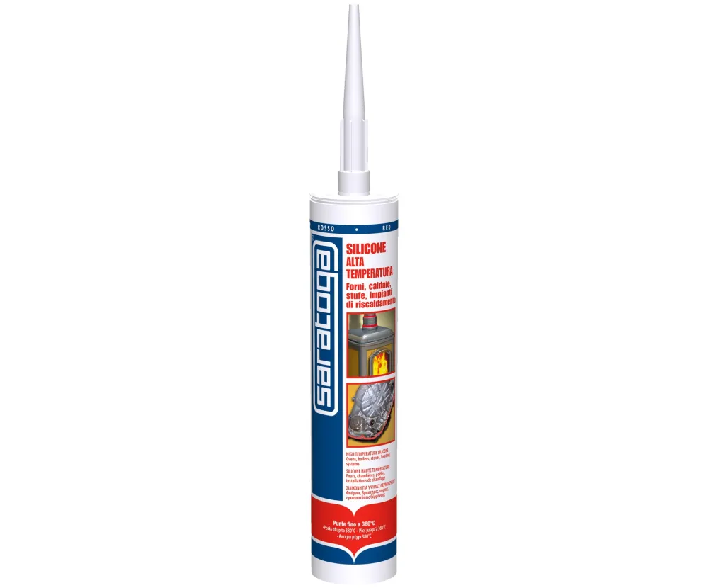 שפופרת סיליקון Saratoga H.T Red דגם 85.134.003 אדום 280 מ"ל - סיליקון אצטי עמיד חום עד 280°C עם קונסיסטנציה תיקס