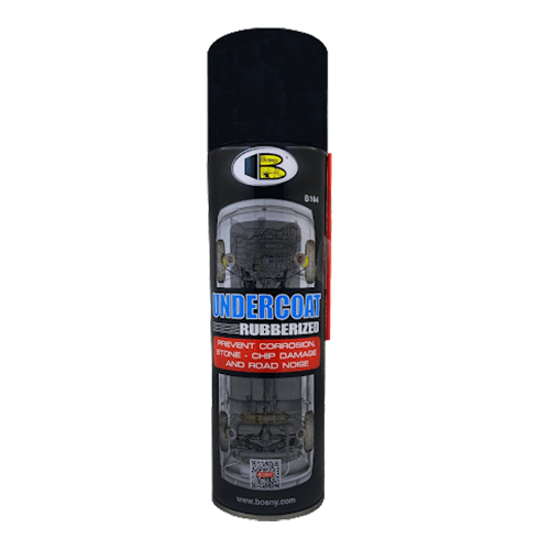 ספריי זפת בוסני דגם B104 Undercoat Rubberized בנפח 600 מ"ל - ציפוי תחתון גומי מקצועי להגנה מפני חלודה וקורוזיה, מק"ט 8850747104149