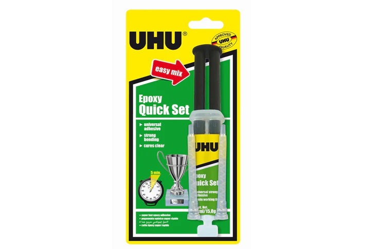 דבק אפוקסי מהיר UHU Epoxy Quick Set - פטיש ומסמר