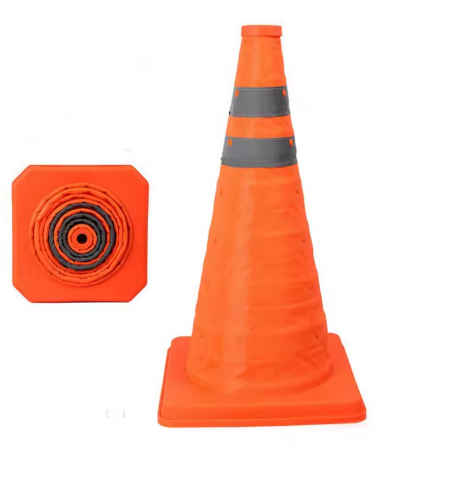 קונוס תעבורה BASE מקצועי – 50 / 70 / 100 ס"מ עם פסים מחזירי אור (העתק) - פטיש ומסמר