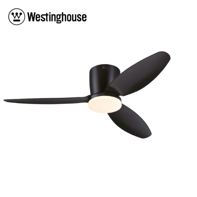 מאוורר תקרה Westinghouse CARLA 48" שחור עם שלט ותאורת LED 28W ודימר