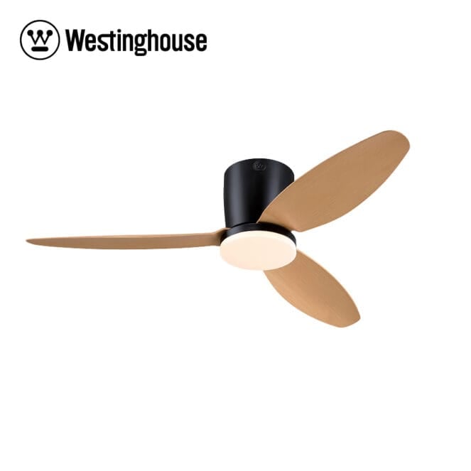 מאוורר תקרה Westinghouse 48" CARLA שחור ועץ עם שלט ותאורה 28W כולל דימר